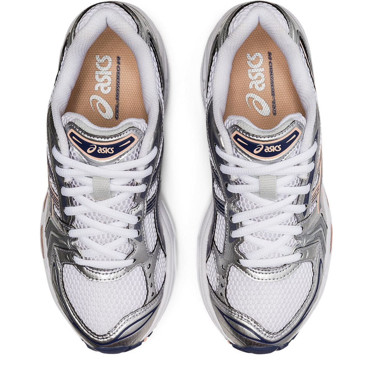Asics Gel-Kayano 14 White / Metallic Silver / Dark Navy