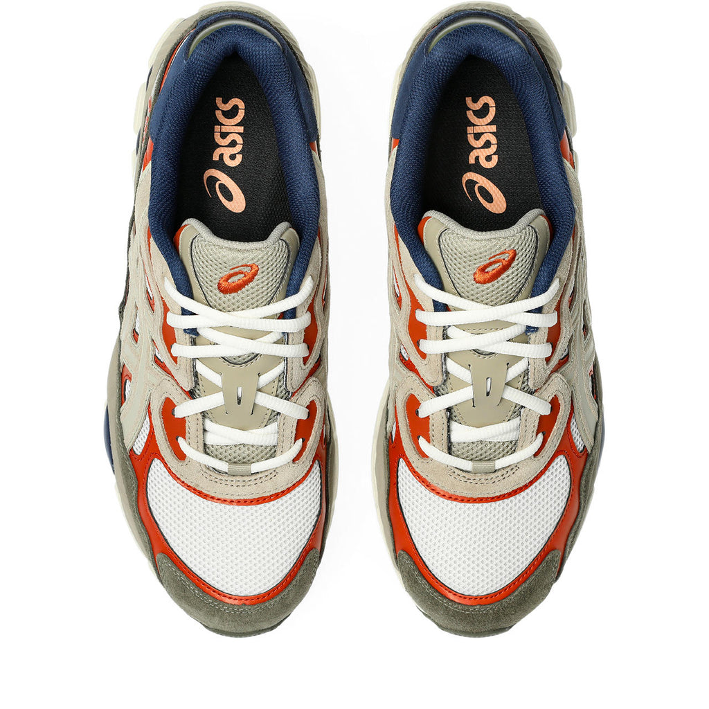 Asics Gel-NYC – White/Orange/Olive Green Sneaker