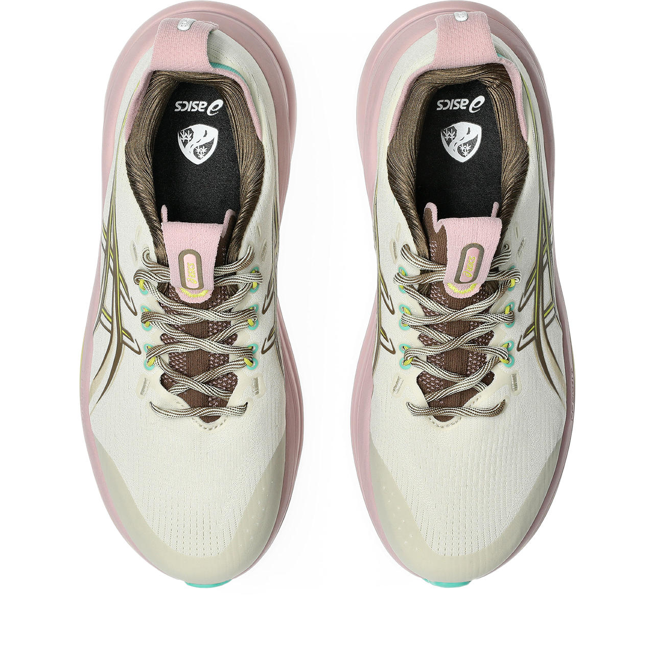 Asics Gel-Nimbus 28 – Off-White/Brown/Pink Running Shoe